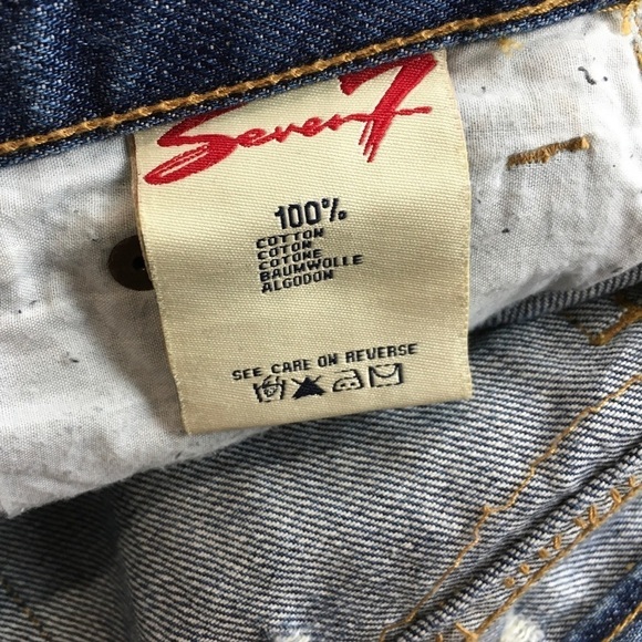 7 seven jewel embellished ankle denim jeans blue - Picture 6 of 8